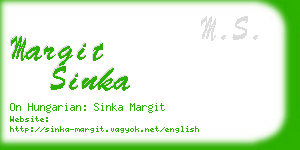 margit sinka business card